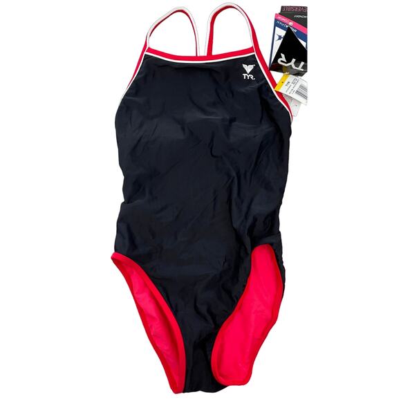 TYR HydraSpan Double Binding Reversible DiamondFit One Piece Swimsuit Sz 30 $55 - Picture 3 of 11